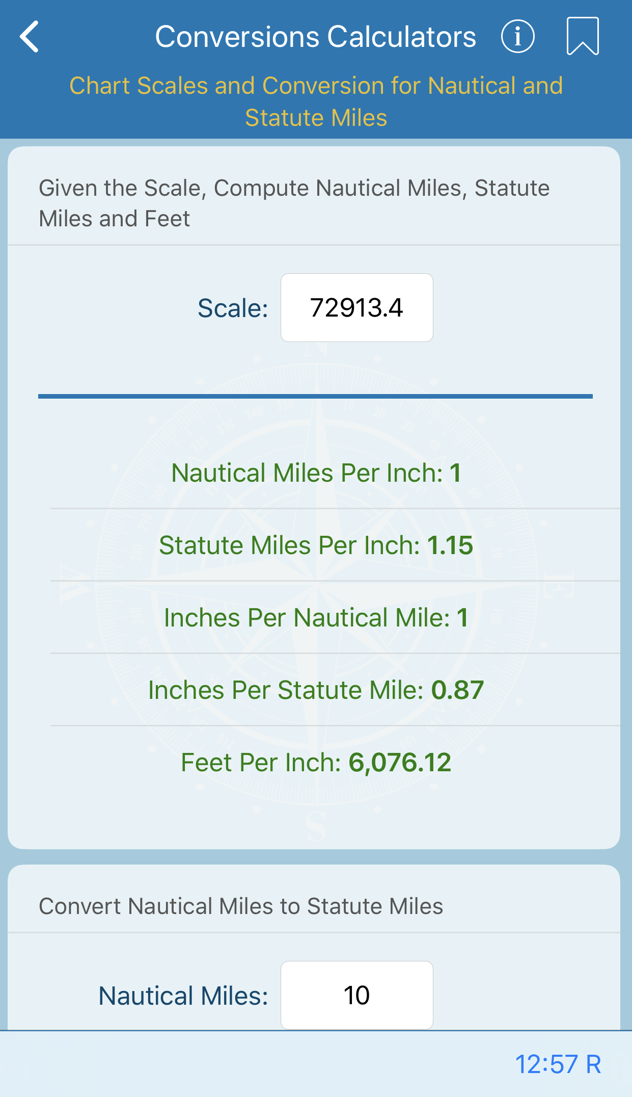 Chart Scales Conversion