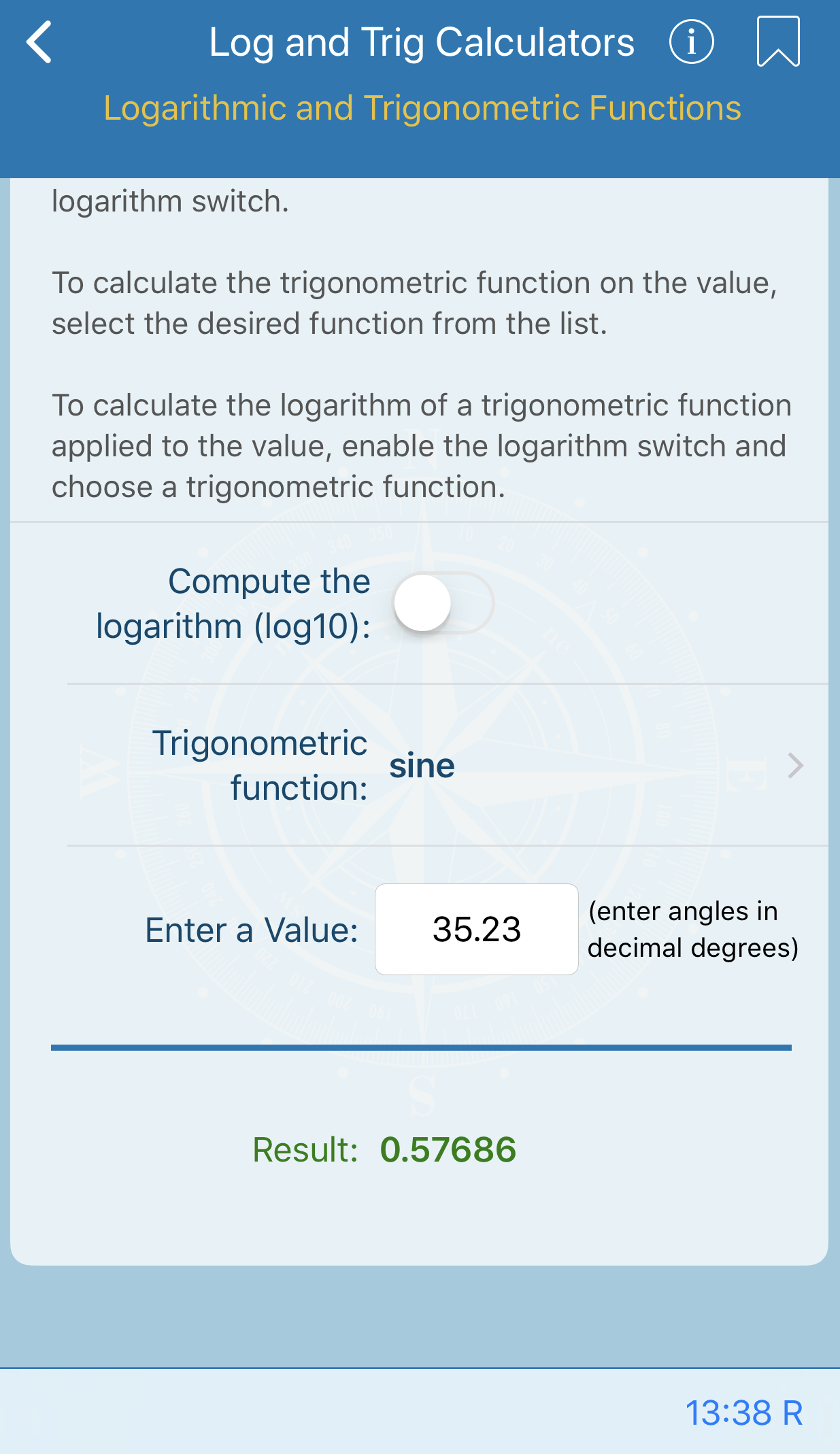 Log and Trig Calculators 3