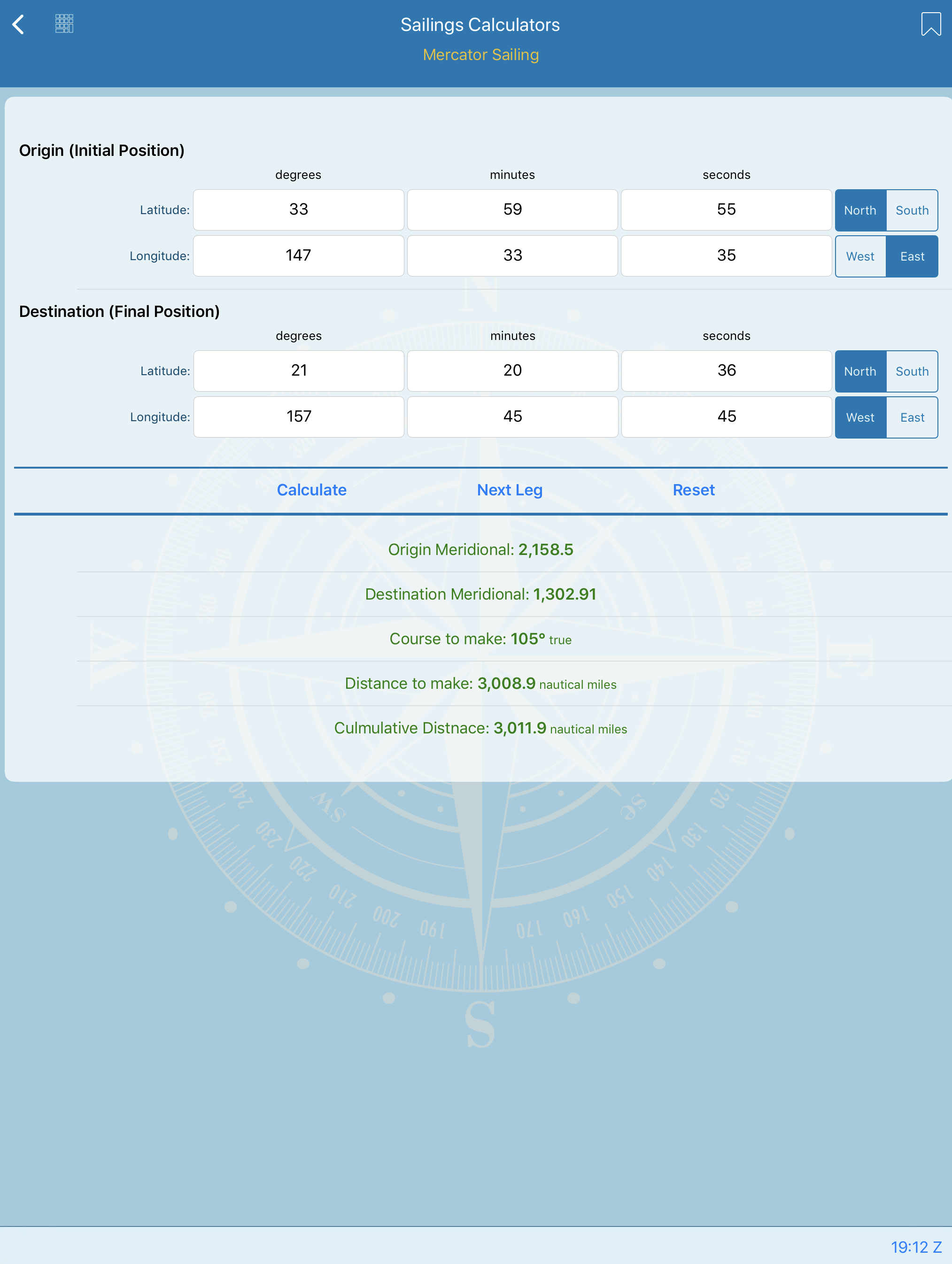 Mercator Sailing